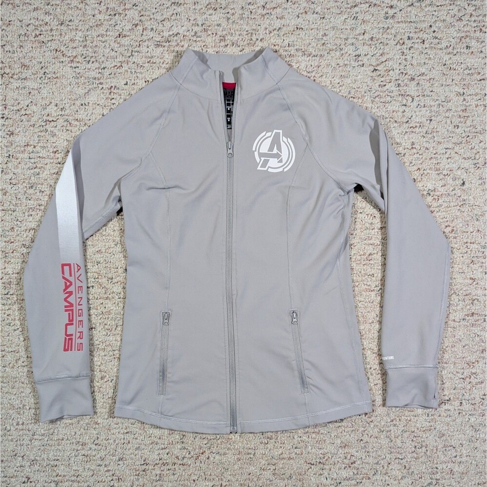 Disney California Adventure Track Jacket Marvel Avengers Campus Womens Med Gray